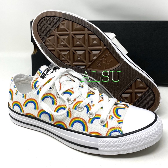 Converse Ctas Bright Rainbow 🌈 Canvas Low Women’s - Picture 8 of 10